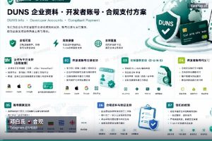 2023年DUMS邓白氏编码®申请流程材料苹果谷歌账号申请【谷歌开发者账号购买