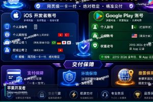 苹果开发者账号申请｜苹果与谷歌开发者账号购买（2）