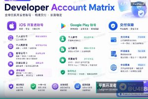 苹果开发者账号申请｜Google Play & iOS开发者账号一站式采购