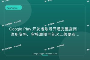 Google Play 开发者账号开通完整指南:注册资料、审核周期与首次上架要点实务笔记