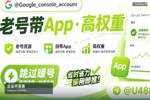 谷歌开发者账号购买|个人号与企业号现货定制完整指南(2026)